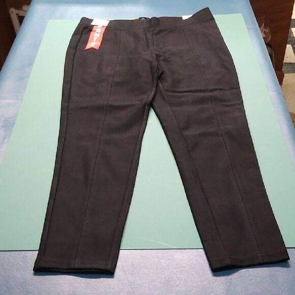 NWT Black Straight Leg Dress Pants with Flat Front Maze Collection - Picture 1 of 10